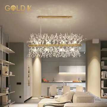 Modern Crystal Dandelion Chandelier Lighting Pendant Lamp