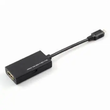 MHL to HDMI Cable to Ethernet Adapter, Connects Your Mobile with HDTV, Completely Supports 1,080P