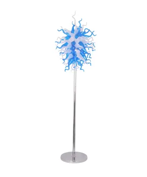 Chihuly Style Handmade Blue Glass Floor Lamps for Bedrooms and Living Rooms