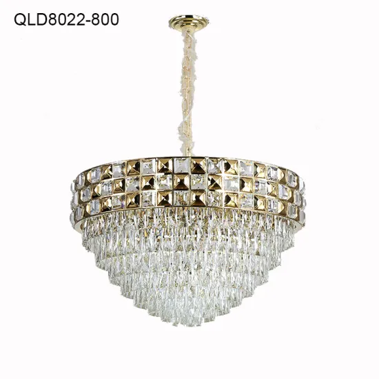 led pendant lamp circular light crystal chandelier lighting