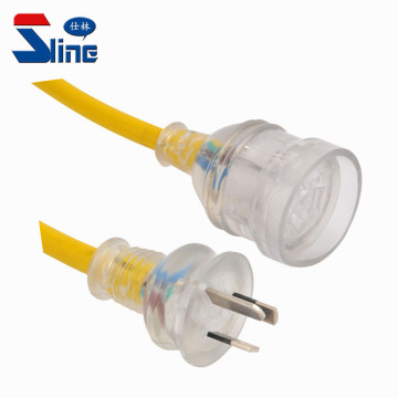 Heavy Duty 15A 240V Αυστραλιανή επέκταση με το φως NEON και την έγκριση SAA
