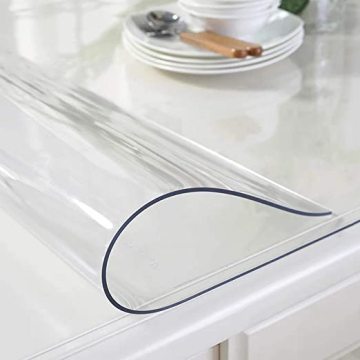 Clear 60x36 pouces Couvre-table Protecteur - Protecteur de table de 1,5 mm d'épaisseur pour salle à manger