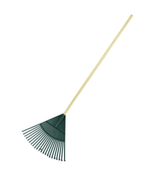 Grüner Plastikrake mit Holzgriff - 22 Zähne Factory Supply Garden Tool