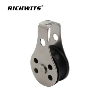 Stainless Steel 316 Fixed Single Nylon Sheave Wire Rope Pulley plastic roller nylon pulley