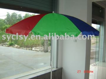 dia 2M manual open pole 19/22 polyester fabric metal shaft beach umbrella with