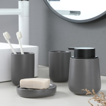 Hot Sale Grey Ceramic Bathroom Set - Four Piece Suit for Home & Hotel