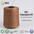 PP/Naylon/Polyester Yüksek Mukavemetli Alev Geciktirici Anti-UV Ham Beyaz ve Renkli 1ply/2ply/3ply BCF Halı için Isı Ayar İpliği