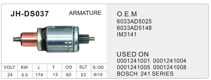 starter parts-JH-DS037-X