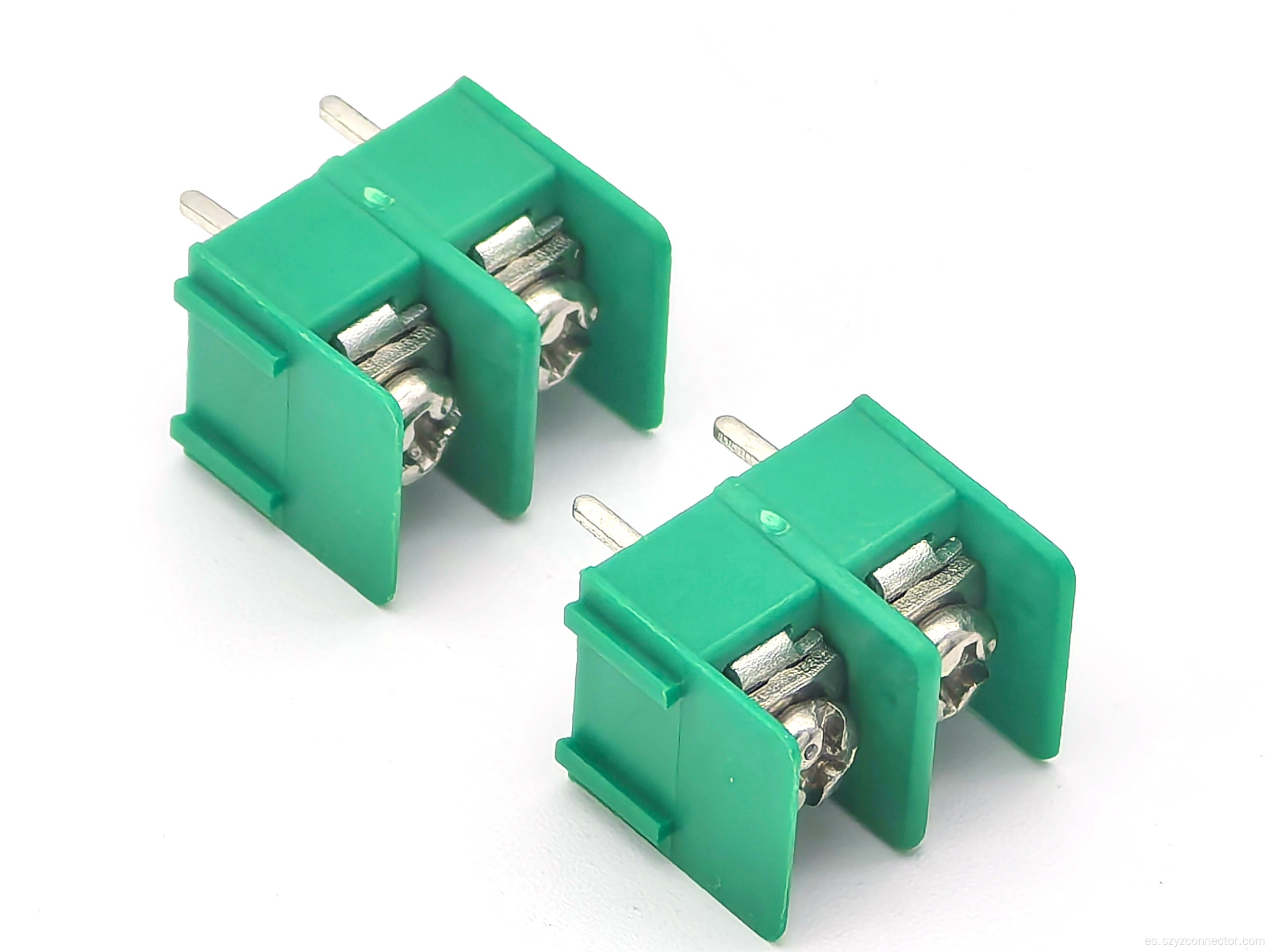 Bloques de terminales de barrera de 7,62 mm Verde 2P
