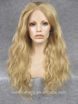 N9 Style Fashion Synthetic Lace Front Hair Wigs Body Wave Golden Blonde Wholesale Synthetic Hair