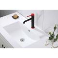 304 Stainless-steel black red single hole basin faucet