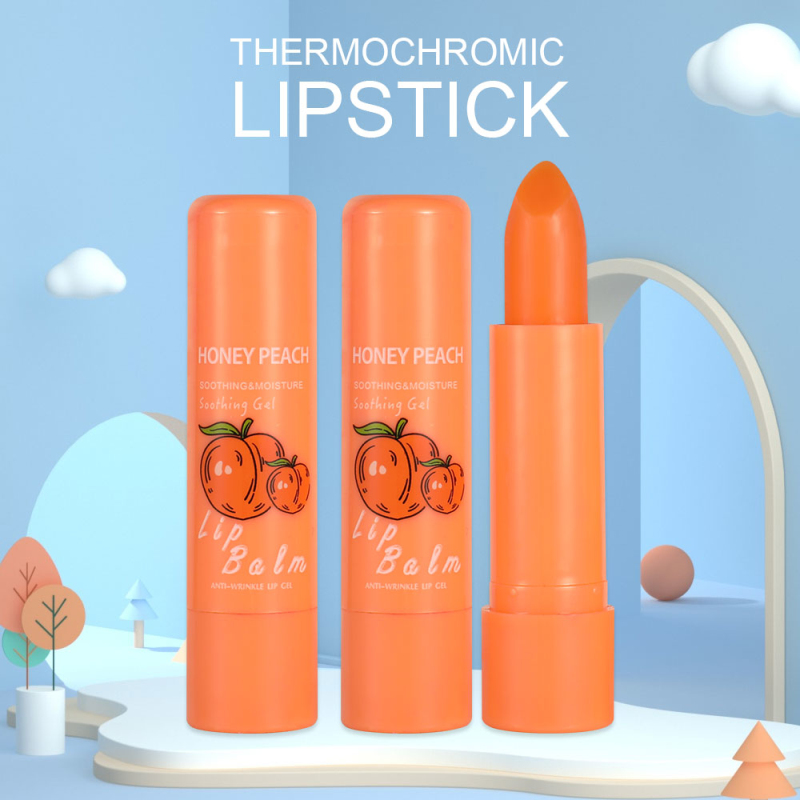 Natural Temperature Lipstick Change Color Peach Jelly Long Lasting Moisturizing Sweet Cute Peach Lips Nutritious Cosmetic TXTB1