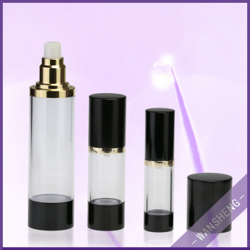 50ml Black silver airless pump bottle