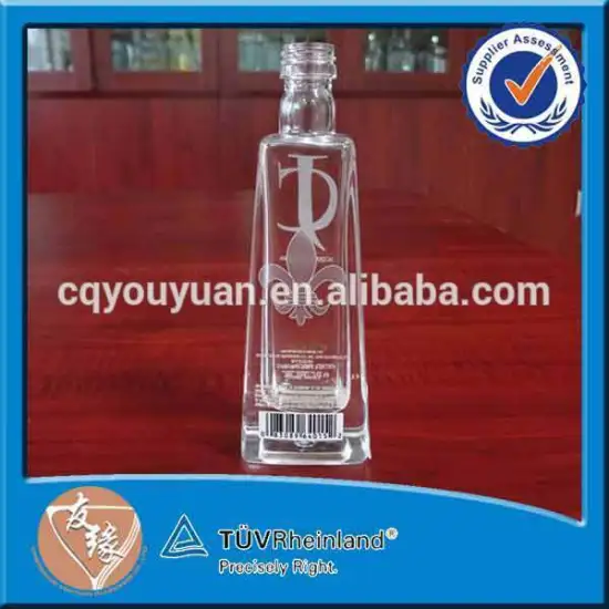 Portable 50ml Cognac Empty Mini Glass Liquor Bottle