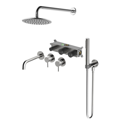 2 Handle Shower Faucet Set With Handheld