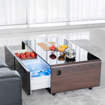 Moderner intelligenter Couchtisch mit drahtloser Ladung für Wohnzimmer