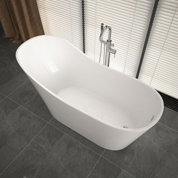 Moon Shaped Freestanding Acrylic Bath Tub with LED Light