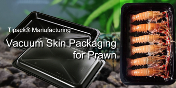 High Oxygen Barrier Prawn Vacuum Skin Packaging