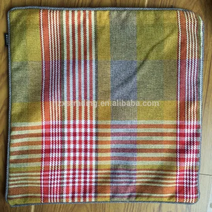 100%polyester jacquard linen look cushion cover