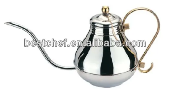 stainless steel tiny mouth Coffee pot with strainer