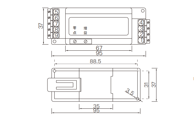 Isolated DC voltage transducer