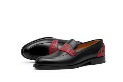 Men's Shoes Cow Leather Emboss Style