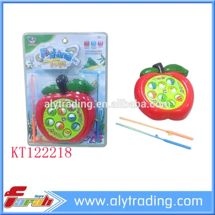 2016 B/O Play Set Magnetic Fishing Game Toys B/O fishing set with music and light