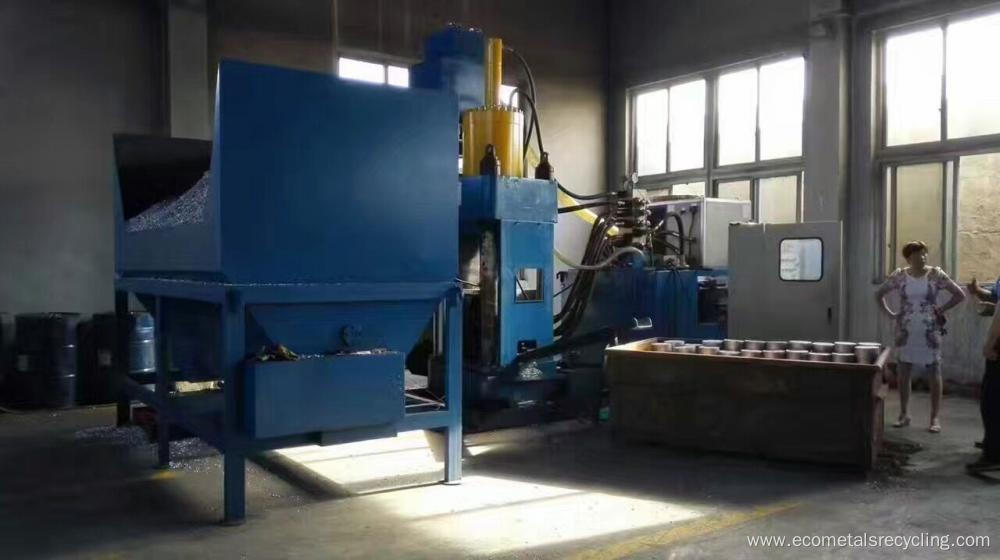 Exported Vertical Aluminum Al Chippings Block Making Machine