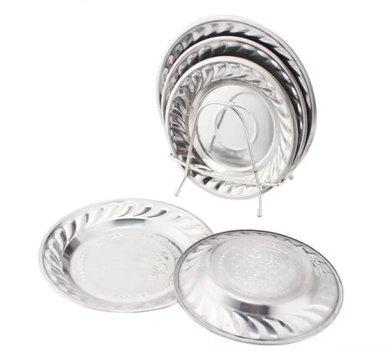 Stainless Steel Tableware Plate and Fruit Dish