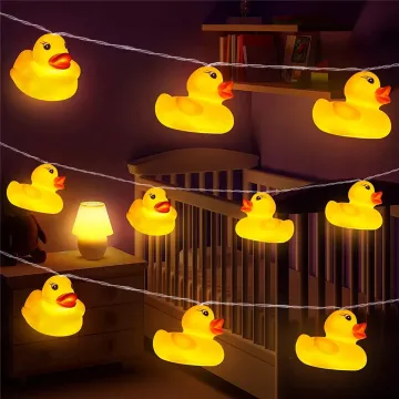 10Leds/20Leds Mini Yellow Duck LED String Light - Battery Operated Fairy Light for Xmas, Wedding, and Party