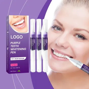 Purple Teeth Whitening Pen: Brightens Teeth and Cleans Mouth