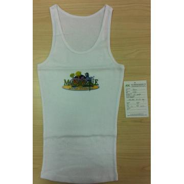 100% cotone a maglia Top con 2 X 2 costola di Children\