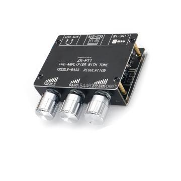 Wireless 5.0 Audio Receiver Decoder Stereo Board with Volume Control and Preamp for Amplifier ZK-PT1