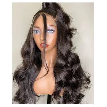 Vendor Stock 13X6 Hd Transparent Swiss Lace Wigs Human Hair Lace Front Glueless Brazilian 100% Virgin Natural Human Hair Wigs