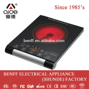 CB CE plastic housing electric infrared cooktop touch screen controller halogen cooker
