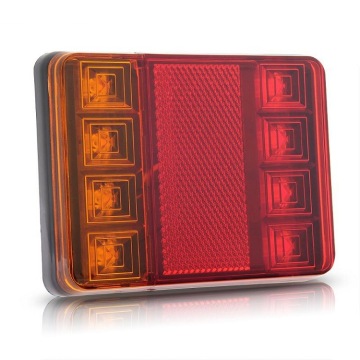 Waterproof 8 LED Tail Light Pair for Boat Trailer and Caravan - 12V Rear Parts