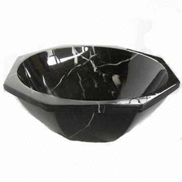 Artificial Black Bathroom Marble Wash Basin
