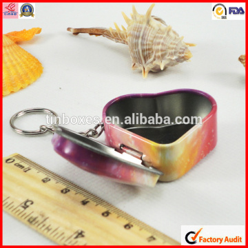 print colored Mini heart shaped chocolate tin box