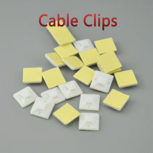 100pcs Self Adhesive Cable Tie Mounts 30*30 Car Wire Tie Clips Flat Holder Fixer Organizer Drop Adhesive Clamp White Black