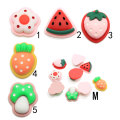 Mix Design Harz Wassermelone Erdbeer Flatback Perlen Simulation Karotte Gemüse DIY Handwerk Schlüsselbund Herstellung Haarnadel Ornament