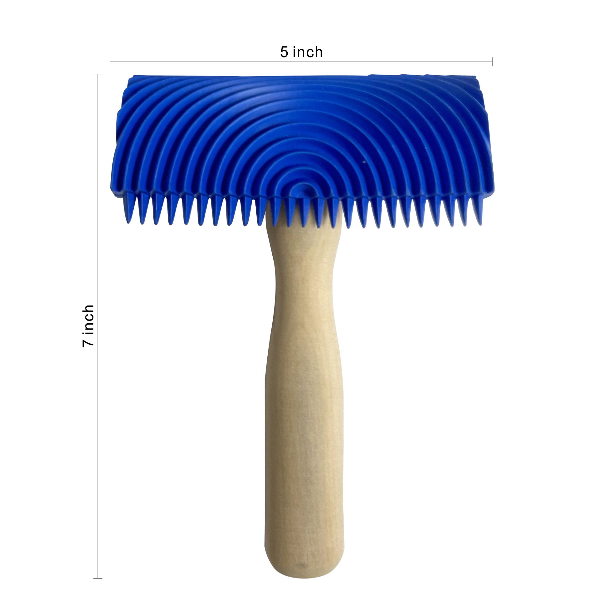 Rubber wood grain brush for art paint