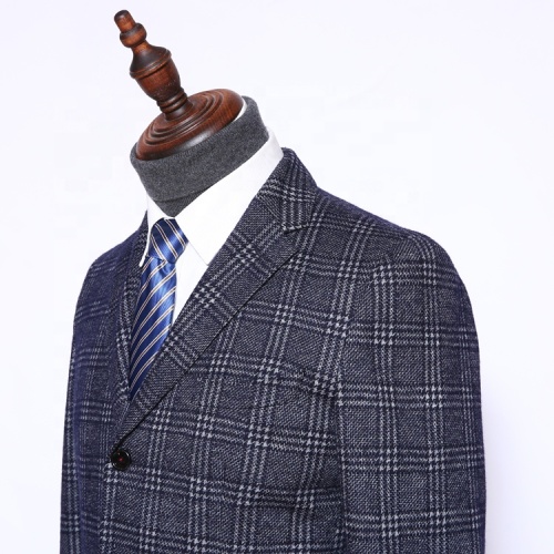 Ceremonial Grey Plaid Suits for Indian Weddings