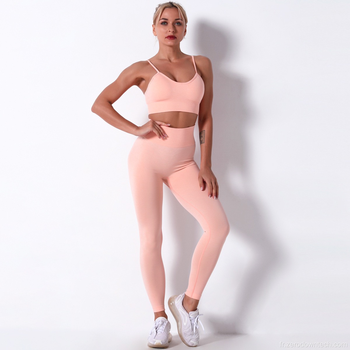 fitness running sports vêtements de yoga costume deux pièces