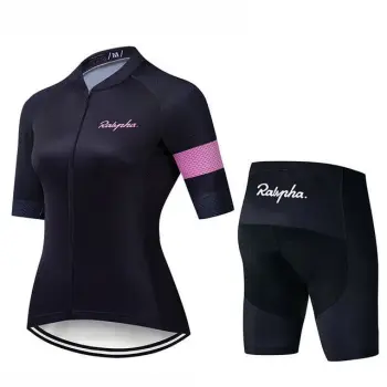 Women's Cool Cycling Jersey Set: Floral Short Sleeve Sportswear for Summer Biking
