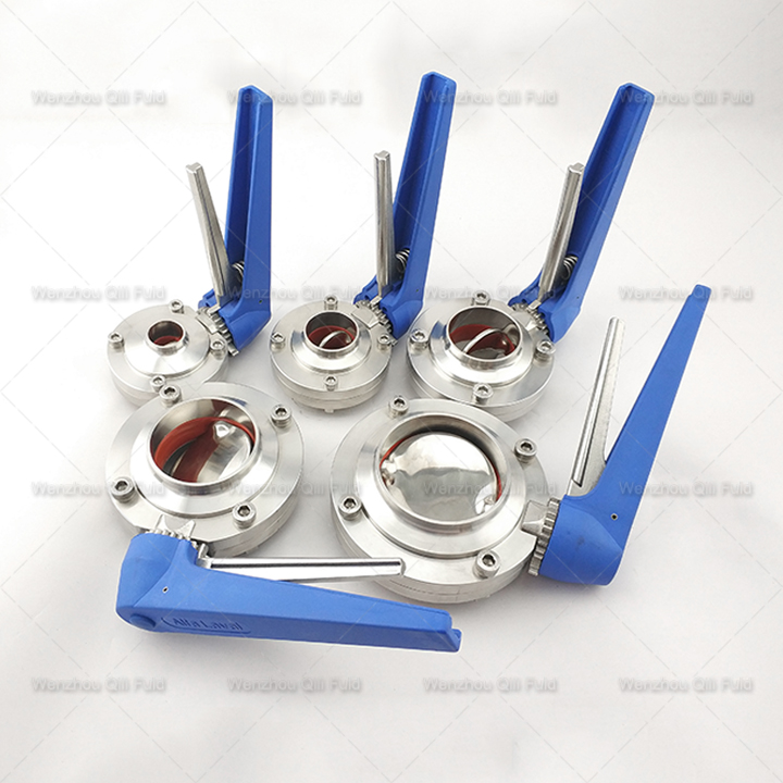 Sanitary stainless steel butterfly valve x77