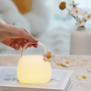 Portable Silicone Handbag Night Light - Clap-Controlled Birthday Gift