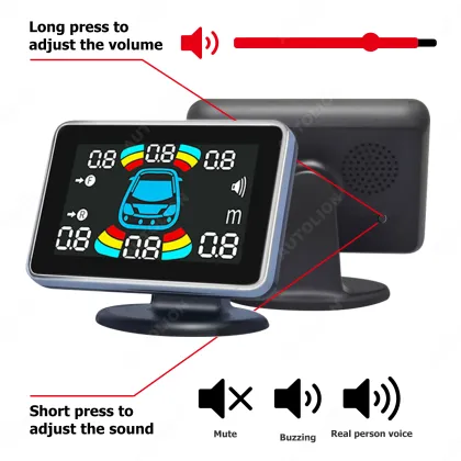 Universal Car Reversing Radar with 4 Probe Parking Sensor System