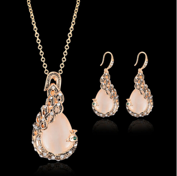 Perhiasan Set wanita Jewellry Emas Merak