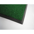 Estera de golf verde oscuro con base de goma