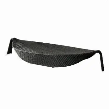 Rattan leaf bed with aluminum frame, UV protection, weather-resistant cushion